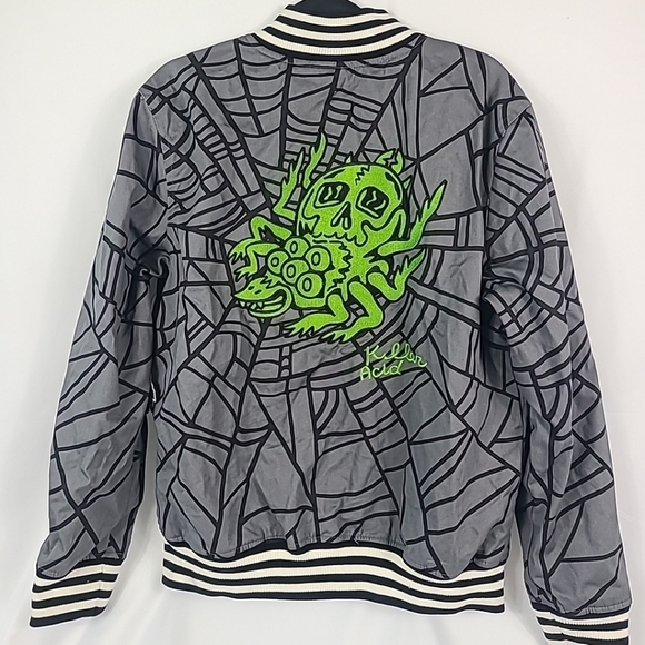 NEW Killer Acid Men's Tangled Web Baseball Jacket Sz M NWT - Picture 4 of 7